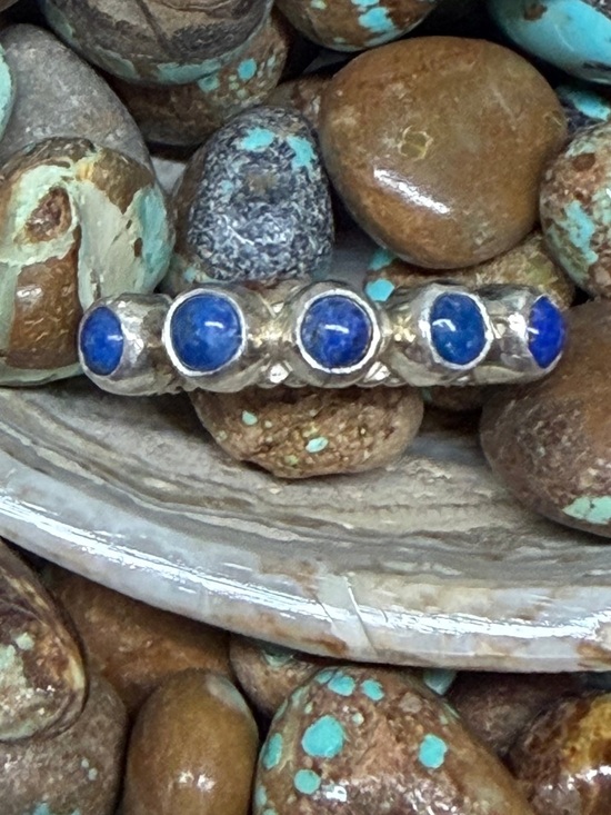 Jewelry - Sterling Silver Blue lapis Stone Band Ring - Women Jewelry